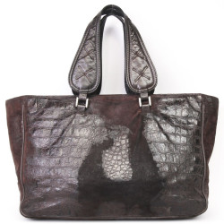 Sac GIVENCHY cuir marron effet crocodile