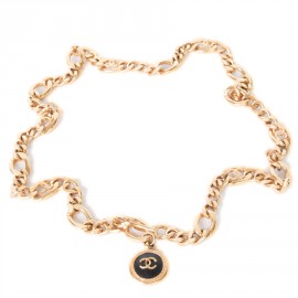 Belt string CHANEL Vintage gold brass