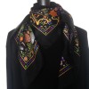 Square HERMES "People of the wind" in black silk