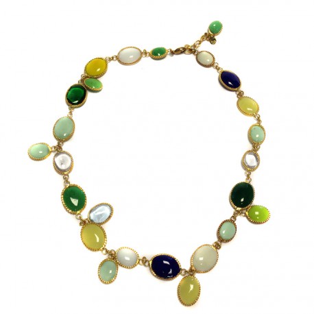 Collier MARGUERITE de VALOIS "Waterfalls" multicolores