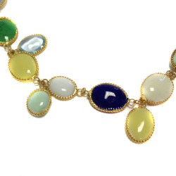 Collier MARGUERITE de VALOIS "Waterfalls" multicolores