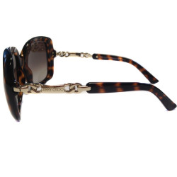 Lunettes de soleil JIMMY CHOO façon écaille marron