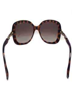 Lunettes de soleil JIMMY CHOO façon écaille marron