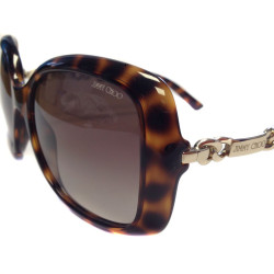 Lunettes de soleil JIMMY CHOO façon écaille marron