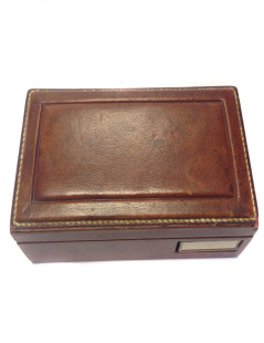 Box matches HERMES Vintage Tan Leather