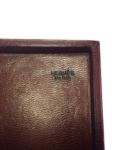 Box matches HERMES Vintage Tan Leather