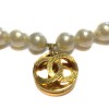 Necklace CHANEL Pearly beads glass 90'