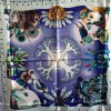 Square HERMES "Life in the far North" Purple silk