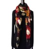 Foulard YVES SAINT LAURENT noir et or