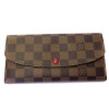 Portefeuille LOUIS VUITTON en toile enduite motif damier