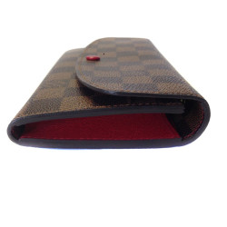 Portefeuille LOUIS VUITTON en toile enduite motif damier