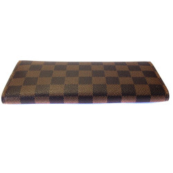 Portefeuille LOUIS VUITTON en toile enduite motif damier