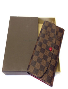 Portefeuille LOUIS VUITTON en toile enduite motif damier