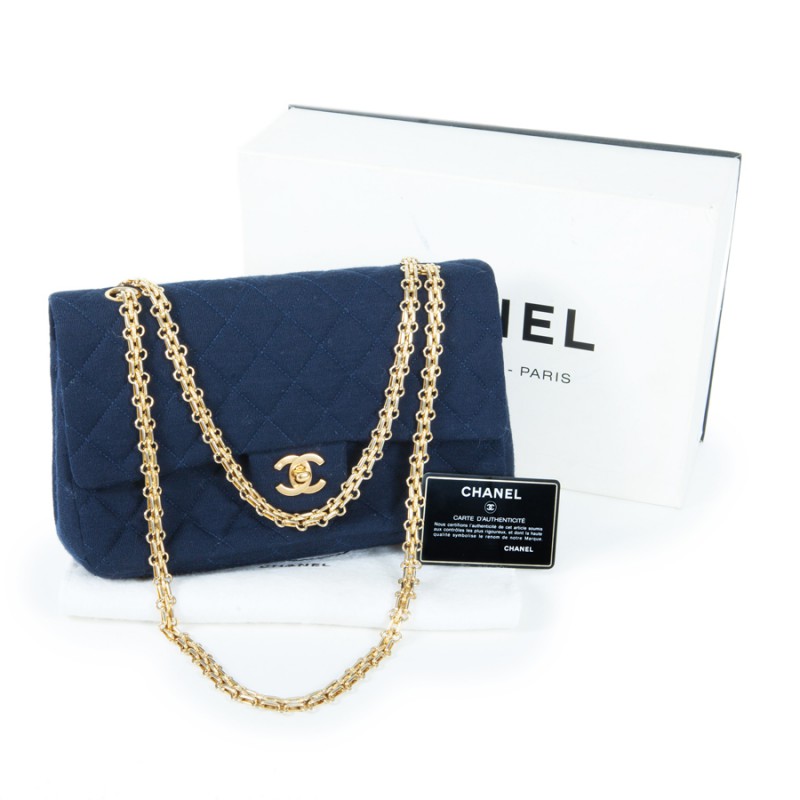 Chanel ClassiquePetit PVC Bleu  SACLÀB