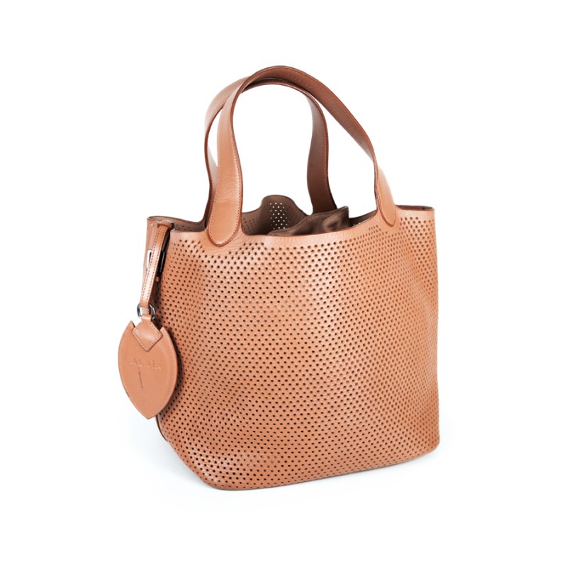 ALAÏA perforated leather gold bag - VALOIS VINTAGE PARIS
