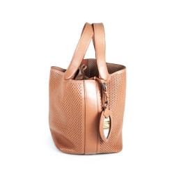 sac ALAIA cuir perforé gold