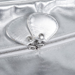 Sac COURREGES en cuir lamé argent