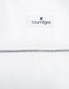 COURREGES silver lame leather bag