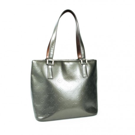 Sac 'Houston' LOUIS VUITTON cuir verni monogram gris