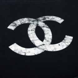 Sac cabas CHANEL 80' en toile noire