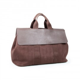 Valparaiso HERMÈS canvas and brown leather bag