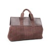 Sac HERMES toile et cuir marron