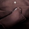 Sac HERMES toile et cuir marron