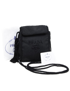 Evening bag PRADA black satin