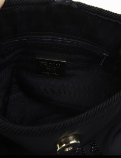 Evening bag PRADA black satin