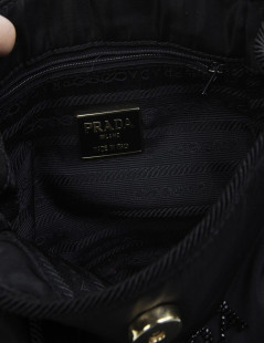 Evening bag PRADA black satin