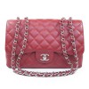 Sac jumbo CHANEL cuir caviar rouge 