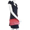 CHANEL red caviar leather jumbo bag