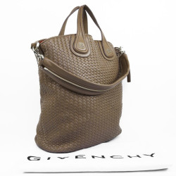 Sac Nightingale GIVENCHY en cuir tressé gold