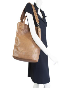 GIVENCHY Nightingale bag leather braided gold