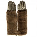 House FABRE orylag and bronze lambskin gloves