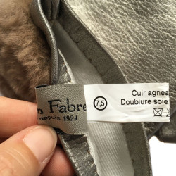 Gants MAISON FABRE en orylag et cuir doré