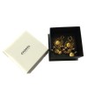 CHANEL 80' Vintage bracelet in gilded metal and molten glass