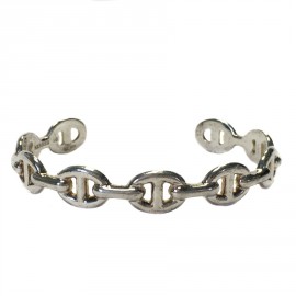 HERMES anchor chain bracelet chains silver