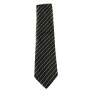 Tie DRIES VAN NOTEN silk black and ivory stripes