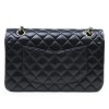 Quilted CHANEL timeless black lambskin bag