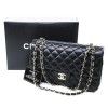 Quilted CHANEL timeless black lambskin bag