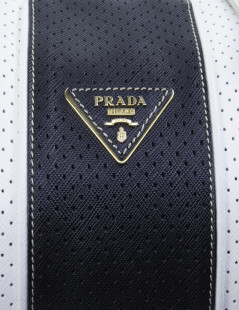 Two-tone perforated leather PRADA bag