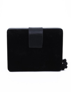 Clutch CELINE black silk velvet