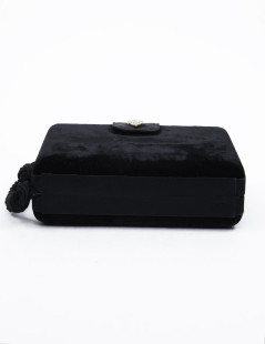 Clutch CELINE black silk velvet