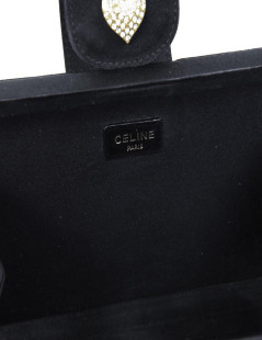 Minaudière CELINE en velours de soie noir