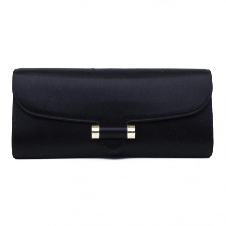 Pochette YVES SAINT LAURENT satin de soie noir