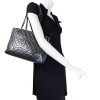 CHANEL metallic grey grained calf tote bag