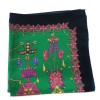 Green silk HERMES "Scheherazade" square