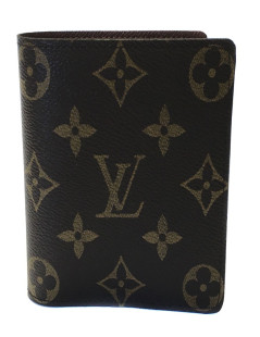 Porte cartes LOUIS VUITTON en toile monogramme marron