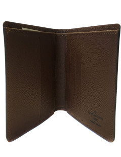 Porte cartes LOUIS VUITTON en toile monogramme marron